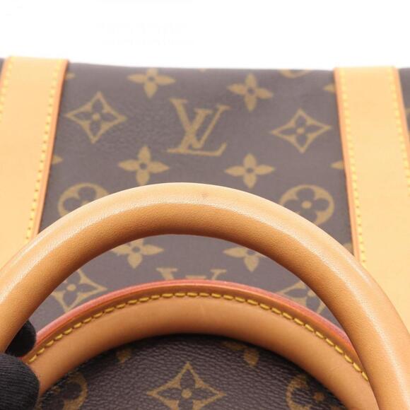 LOUIS VUITTON Brown Monogram Leather Keepall 55 Boston Bag - Picture 7 of 10